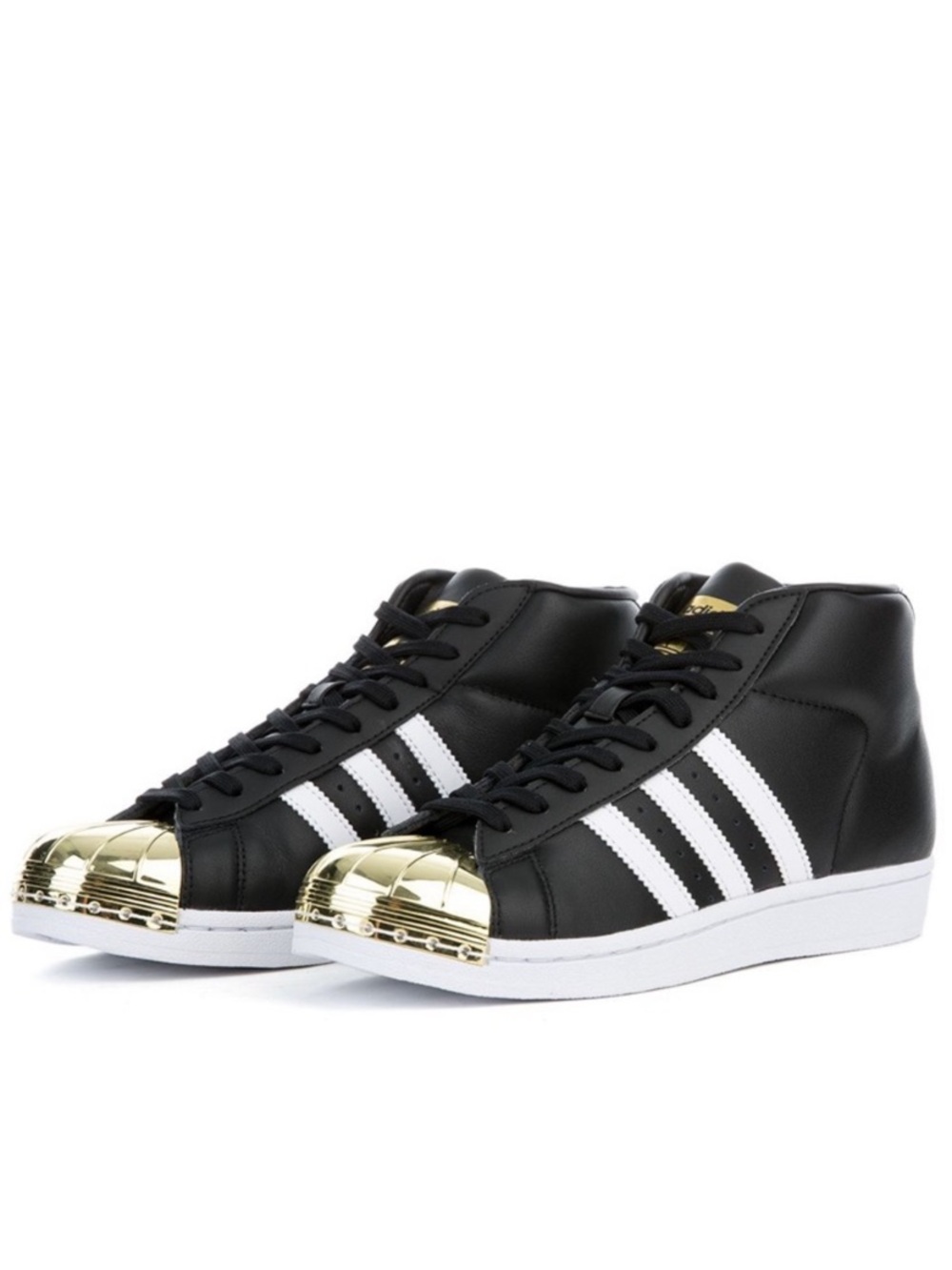 Adidas Women’s 6.5 Pro Model Sneakers Black Gold Toe Rare BB2130 Jeremy Scott